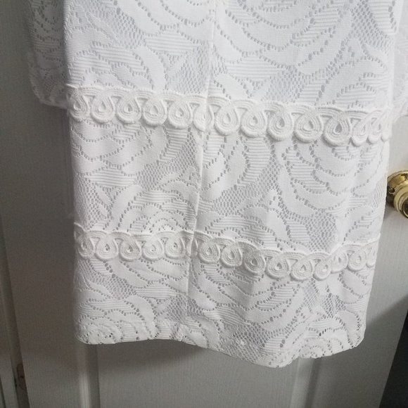 Lilly Pulitzer Zoella Dress Resort White Bungalow Blossom Lace NWT 1day Sale - Picture 6 of 8